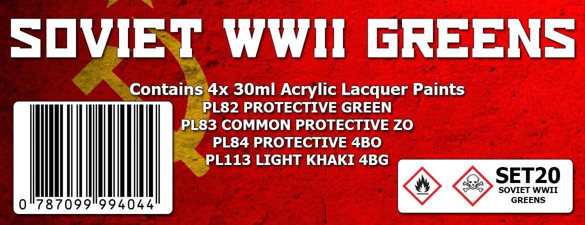 SOVIET WWII GREENS Colour Set - Aussie Hobbies 