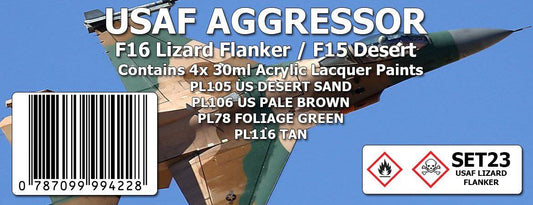 USAF LIZARD FLANKER Colour Set - Aussie Hobbies 