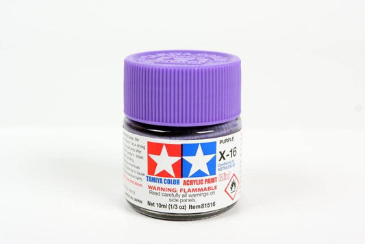 Tamiya - Mini Acrylic Purple X-16 - Aussie Hobbies 