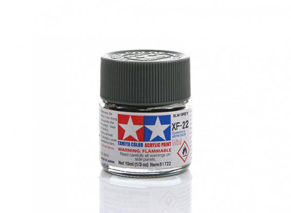 Tamiya - Mini Acrylic RLM Grey XF-22 - Aussie Hobbies 