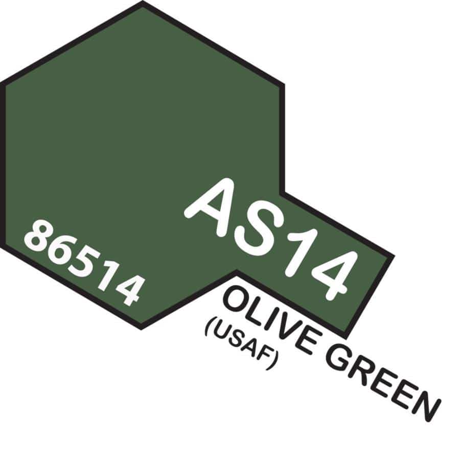 Tamiya Spray Paint Olive Green USAF AS-14 - Aussie Hobbies 