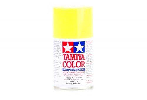 Tamiya - Spray Paint Polycarbonate Fluorescent Yellow PS-27 - Aussie Hobbies 