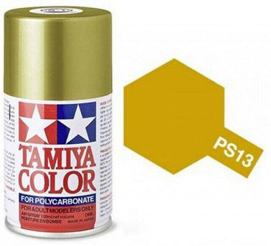 Tamiya - Spray Paint Polycarbonate Gold PS-13 - Aussie Hobbies 