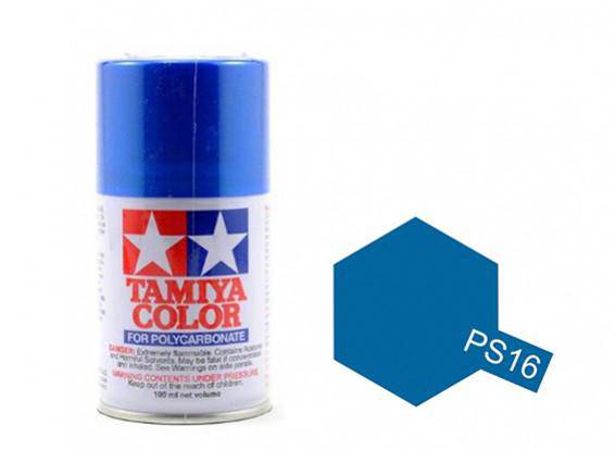 Tamiya - Spray Paint Polycarbonate Metallic Blue PS-16 - Aussie Hobbies 