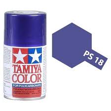 Tamiya - Spray Paint Polycarbonate Metallic Purple PS-18 - Aussie Hobbies 