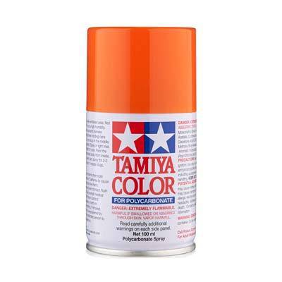 Tamiya - Spray Paint Polycarbonate Pure Orange PS-62 - Aussie Hobbies 