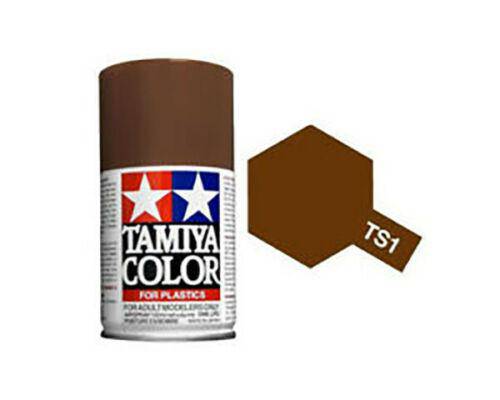 Tamiya - Spray Paint Red Brown TS-1 - Aussie Hobbies 