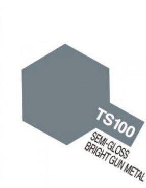 Tamiya - Spray Paint Semi Gloss Bright Gun Metal TS-100 - Aussie Hobbies 