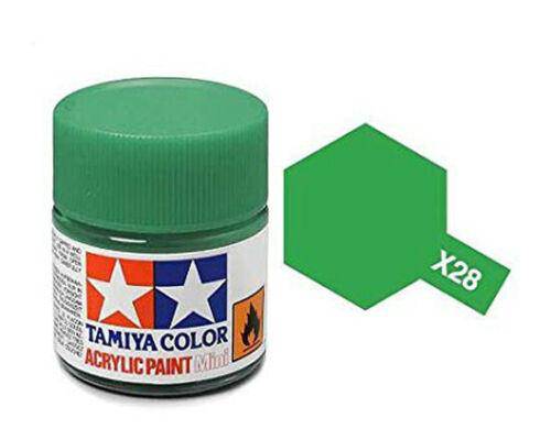 Tamiya - Mini Acrylic Paint Park Green X-28 - Aussie Hobbies 