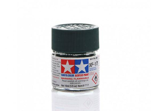 Tamiya - Mini Acrylic Sea Blue XF-17 - Aussie Hobbies 