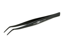 Tamiya Angled Tweezers – precision stainless steel hobby tool for models and miniatures.