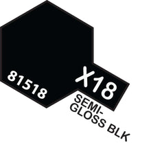 Tamiya Mini Acrylic Paint – Semi Gloss Black (X-18) – 10ml