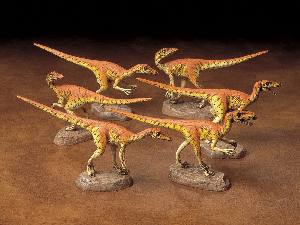 Tamiya Velociraptors Pack of Six 1:35 Plastic Model Kit - Aussie Hobbies 