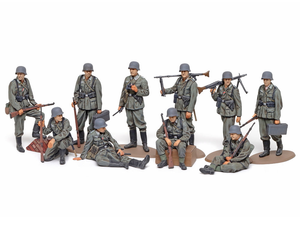 Tamiya WWII Wehrmacht Infantry Set 1:48 Plastic Model Kit - Aussie Hobbies 