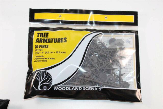 TR1124 WOODLAND SCENICS - TREE ARMATURES - 70 PINES - 2 1/2" - 4" - Aussie Hobbies 