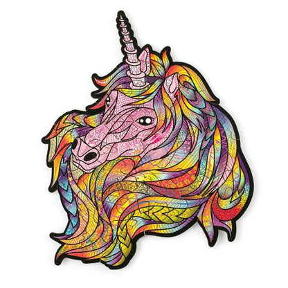 WoodTrick - Pink Sky Unicorn Mini Colour Puzzle - Aussie Hobbies 