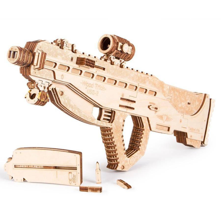 WoodTrick - Assault Gun USG-2 Wooden Model Kit - Aussie Hobbies 