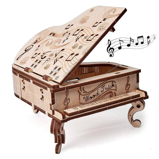 WoodTrick - Grand Piano Wooden Model Kit - Aussie Hobbies 