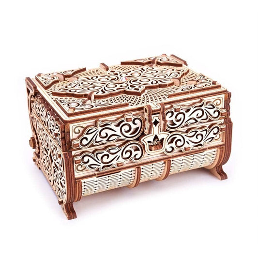 WoodTrick - Treasure Box Decorated with Swarovski Wooden Model Kit - Aussie Hobbies 