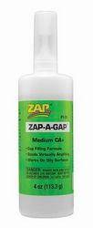 ZAP ADHESIVE-A-GAP CA+ 4OZ (GREEN) PACER - Aussie Hobbies 